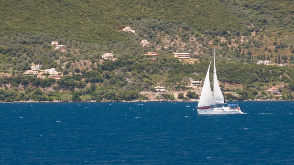 Yacht hauled out for survey and antifoul near Kos